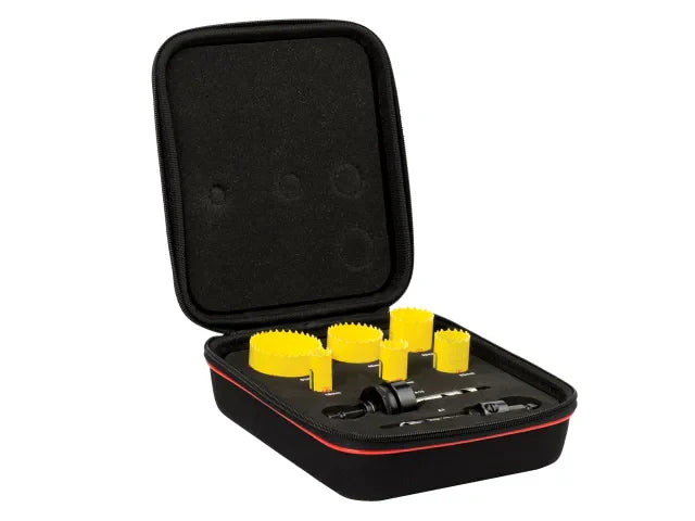Starrett KFC06021 8 Piece Fast Cut Bi-Metal Electrician's Holesaw Kit