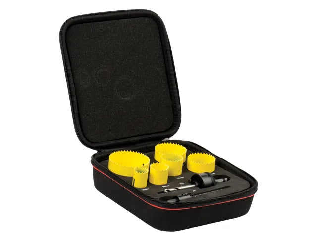 Starrett KFC06023 8 Piece Fast Cut Bi-Metal Holesaw Kit with Carry Case
