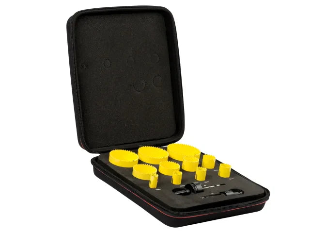 Starrett KFC11021 13 Piece Bi-Metal Electrician's Holesaw Kit with Carry Case