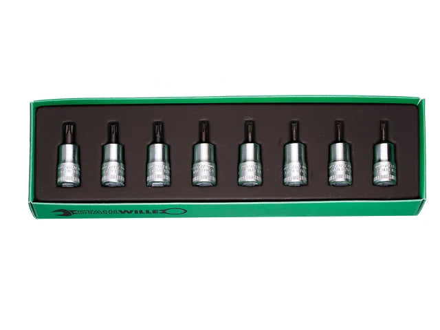 Stahlwille 3/8in Drive TORX Bit Socket Set 8 Piece T9-T40 Made in Germany