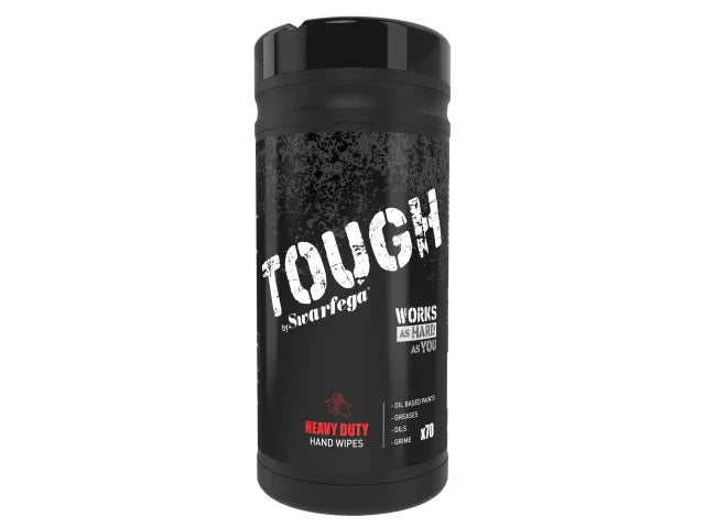 Swarfega Tough Heavy-Duty Hand Wipes 70 Tub Oil Grease Grime No Water Needed