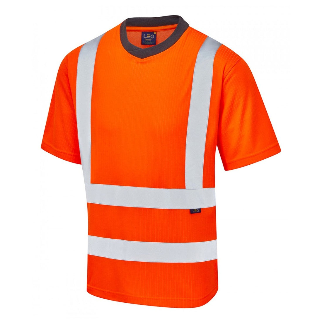 Leo Workwear Newport EcoViz Comfort T-Shirt Hi-Vis Orange S-6XL Reflective