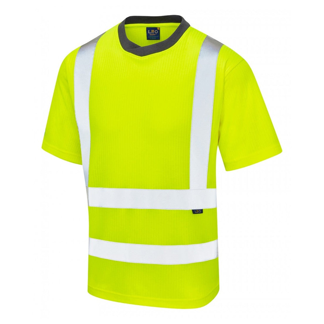 Leo Workwear Newport EcoViz Comfort T-Shirt Hi-Vis Orange S-6XL Reflective
