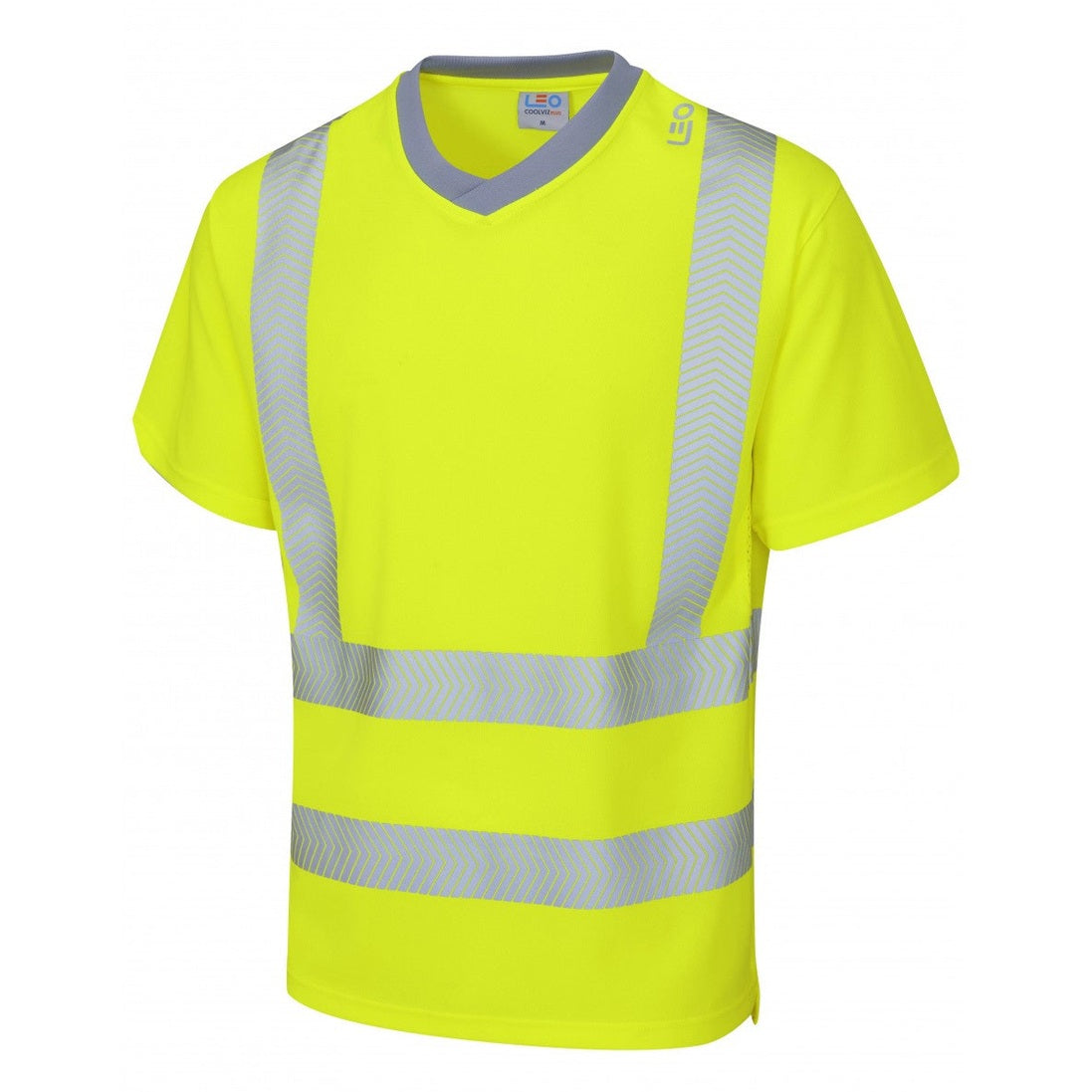 Leo Workwear EcoViz Performance+ Hi-Vis T-Shirt Lightweight UV Protection S-6XL