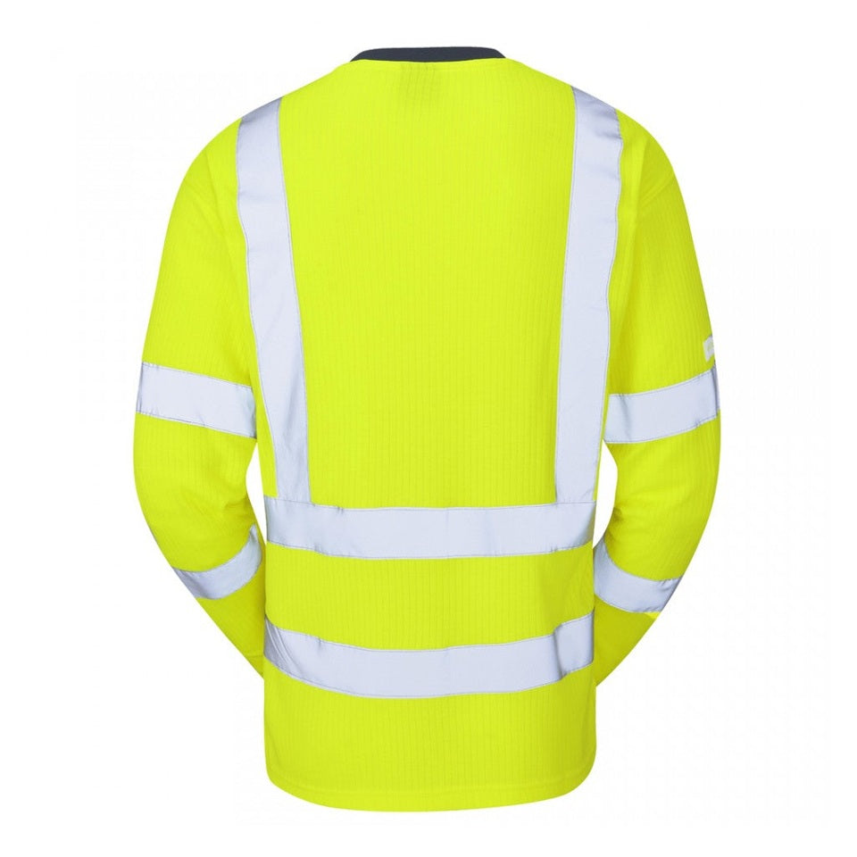 Leo Workwear Riverton EcoViz Comfort T-Shirt Hi-Vis Orange UPF 40+ S-6XL