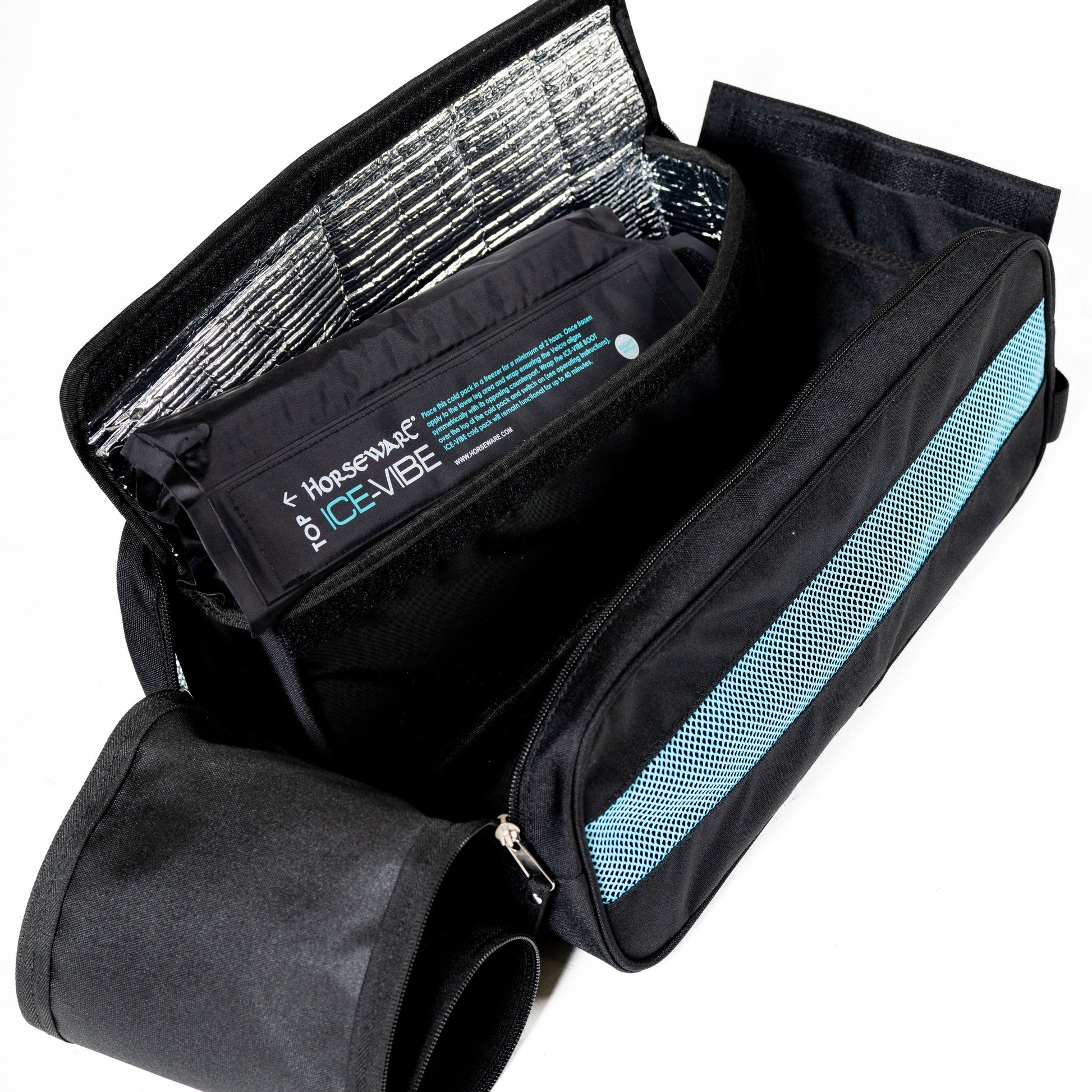 Horseware Ireland Ice-Vibe Leg Wraps #colour_black-aqua