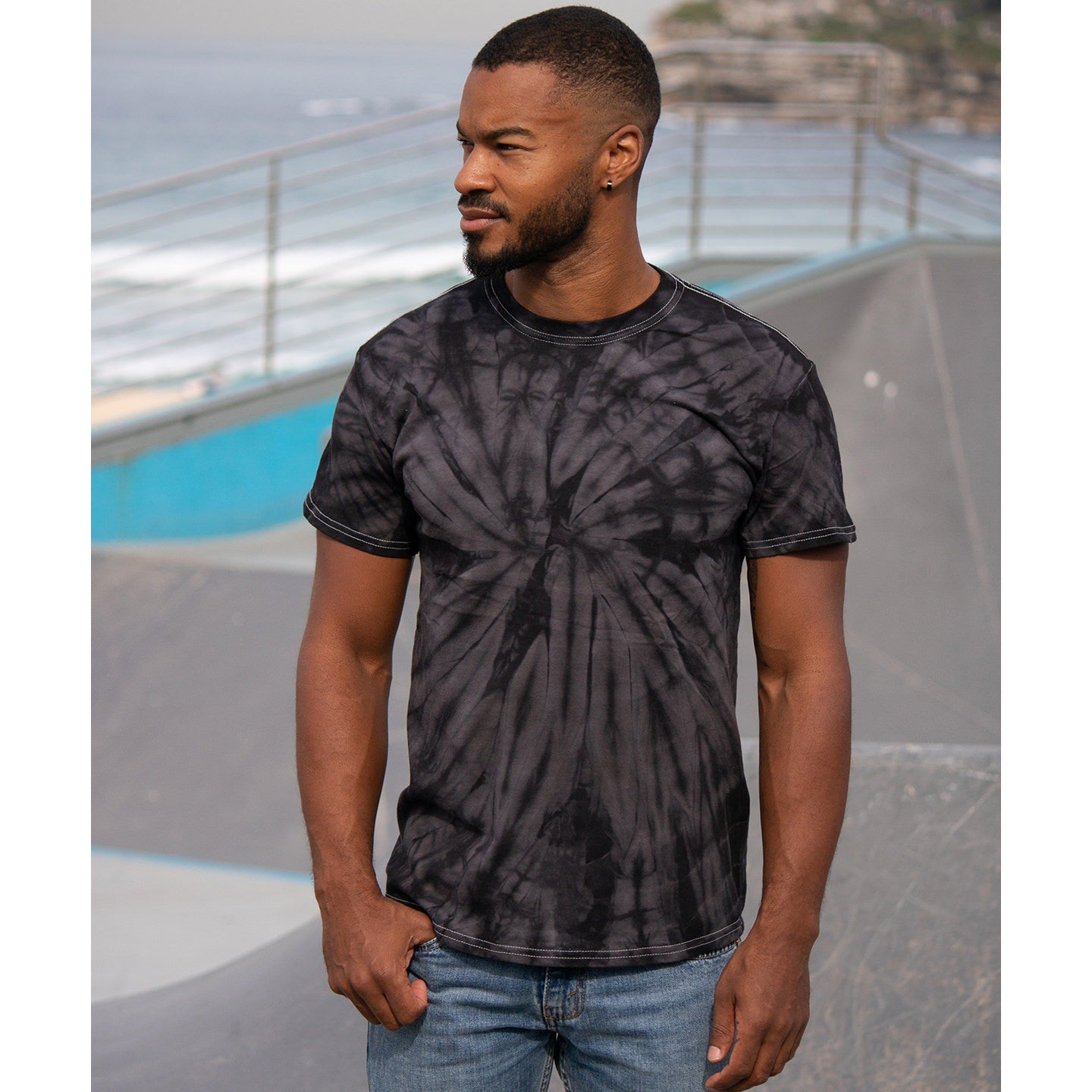 Colortone Tonal Spider T-Shirt 100% Cotton Hand-Dyed Unique Design S-2XL