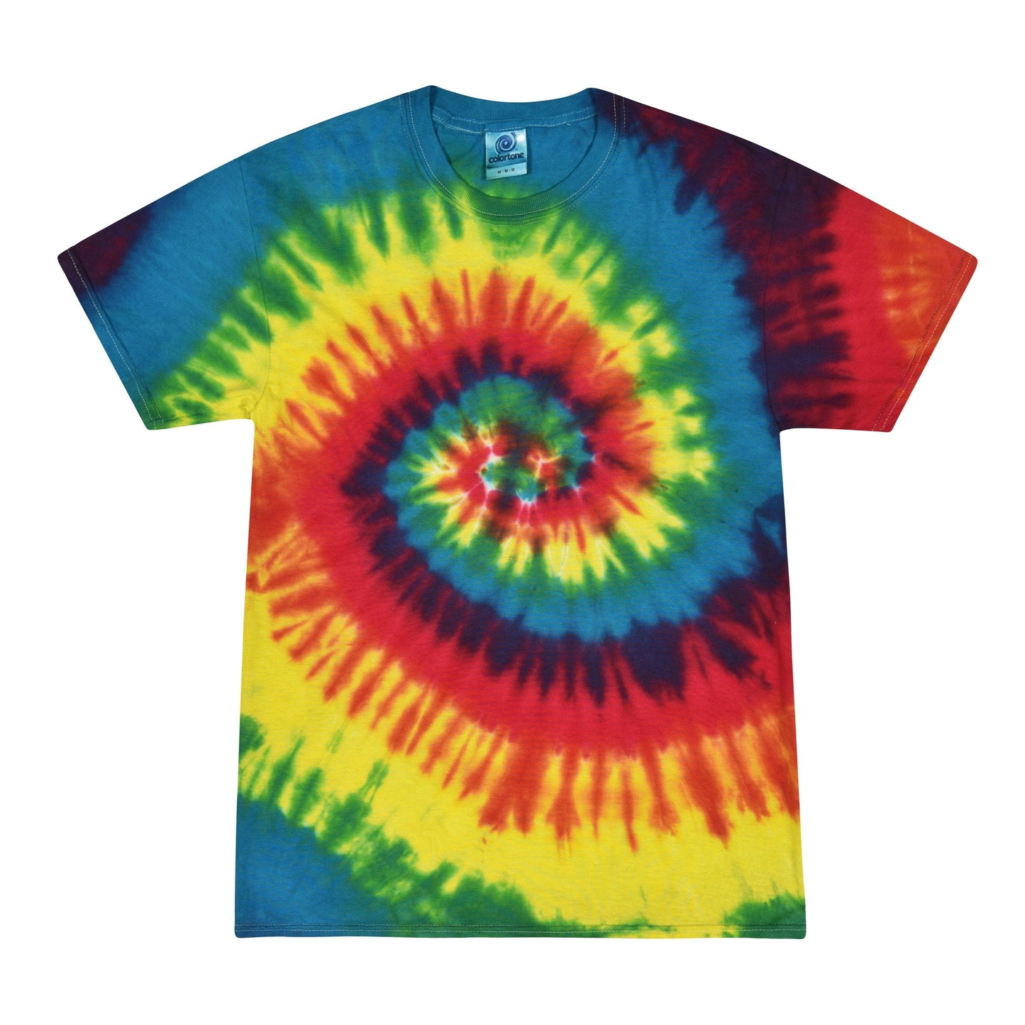 Colortone Kids Tie-Dye T-Shirt Rainbow Design 100% Cotton Sizes XS-L