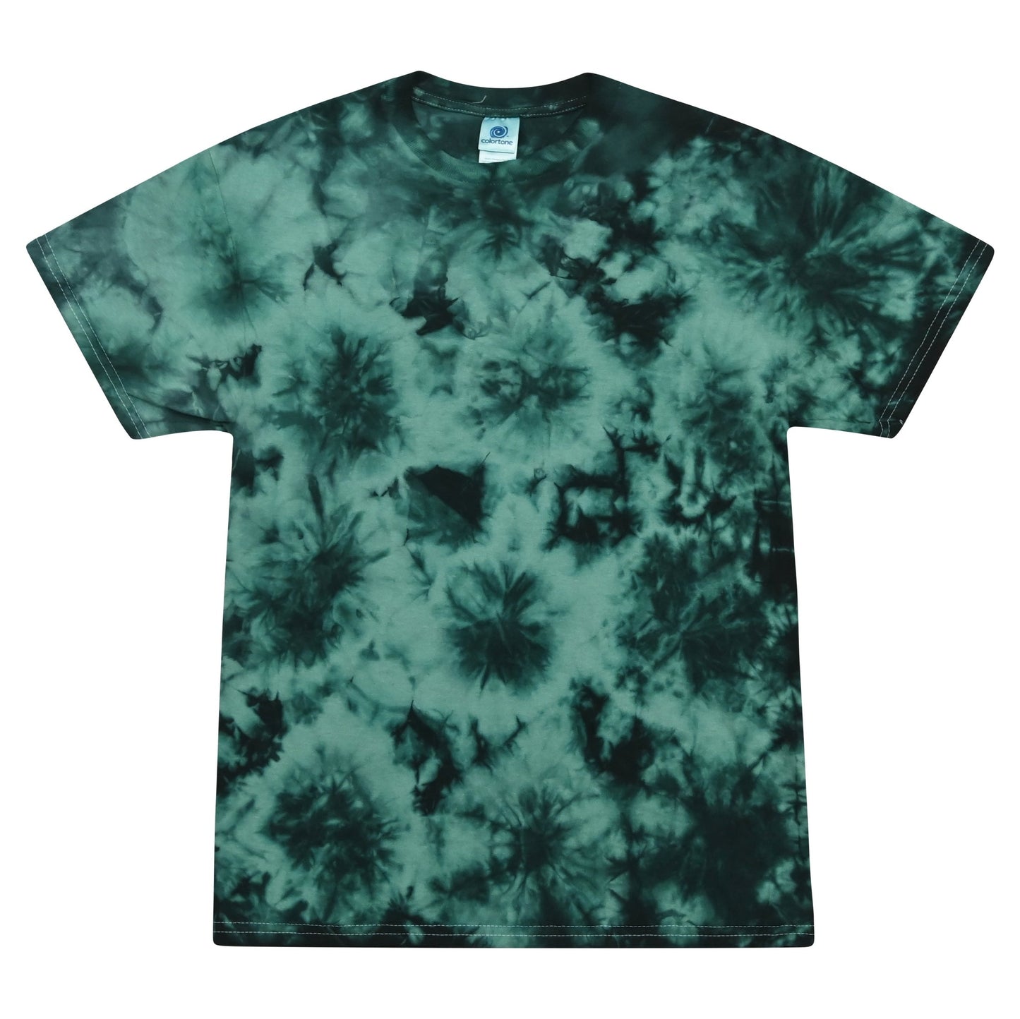 Colortone Tie-Dye Shirt Crystal Jade Heavyweight Cotton Unique Design S-2XL