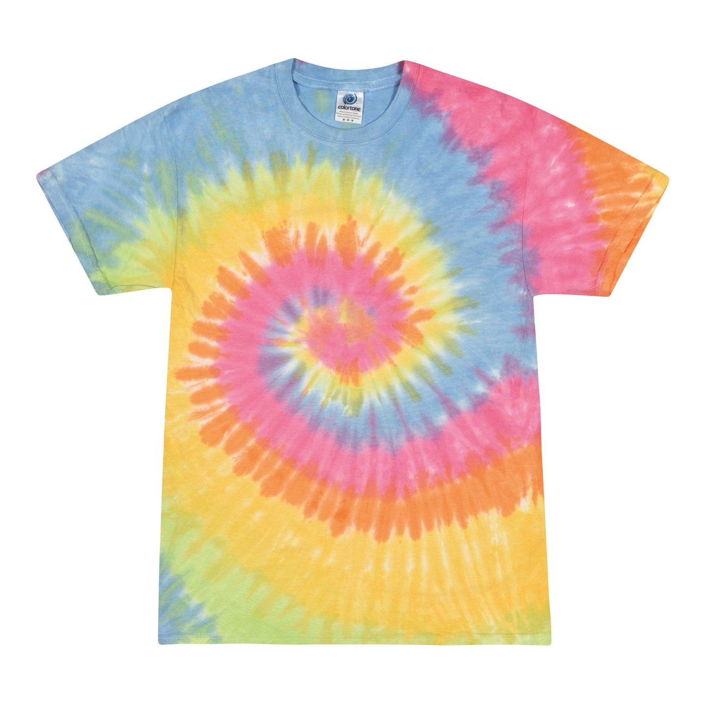 Colortone Tie-Dye Shirt Eternity Rainbow Heavyweight Cotton S-2XL Unique Design