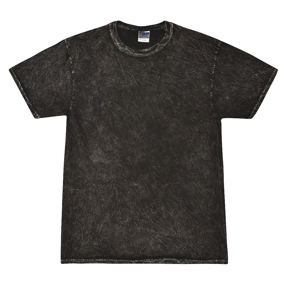 Colortone Tie-Dye Shirt Mineral Black Heavyweight Cotton Unique Design S-2XL