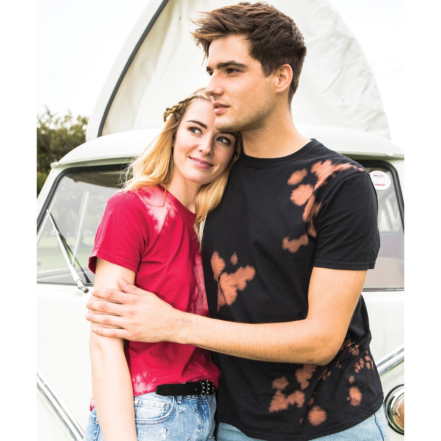 Colortone Bleach Out T-Shirt Retro Style Ringspun Cotton Short Sleeve 3 Colours