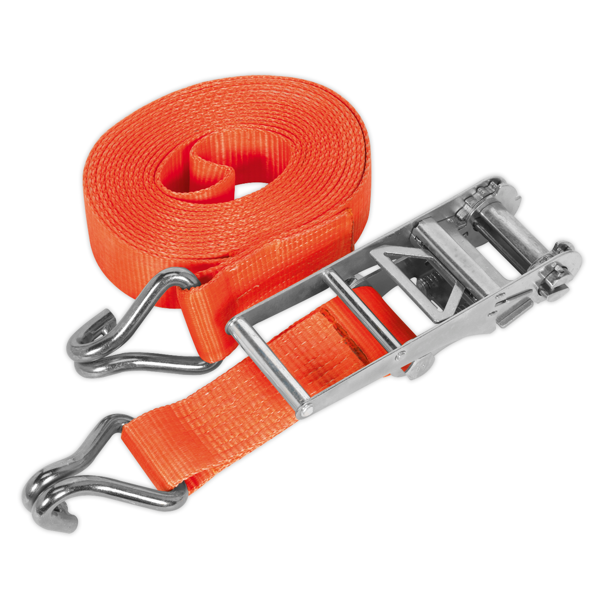 Sealey 75mm x 12m Ratchet Strap 10000kg Breaking Strength Polyester Webbing