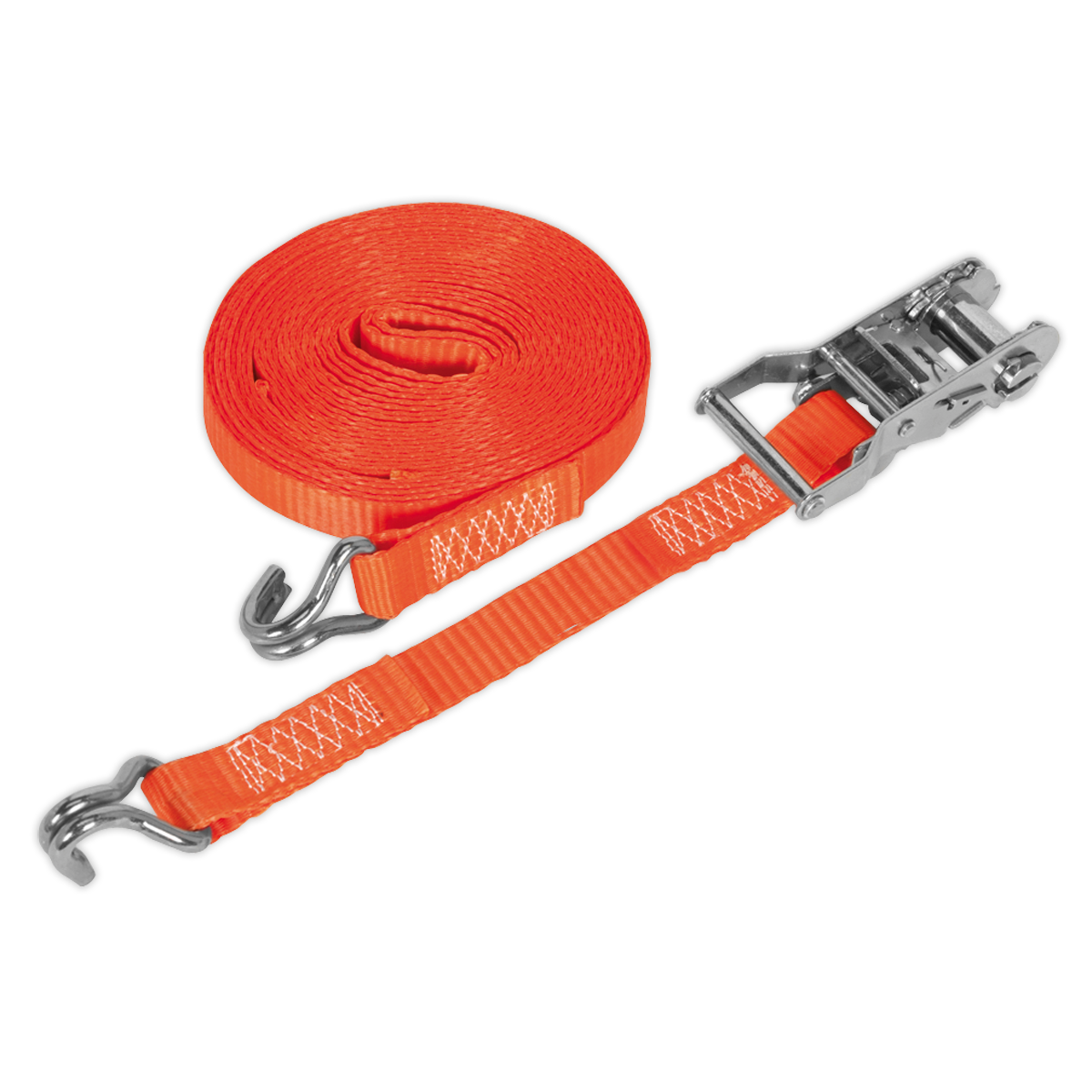 Sealey 25mm x 6m Ratchet Strap Polyester Webbing 1500kg Breaking Strength
