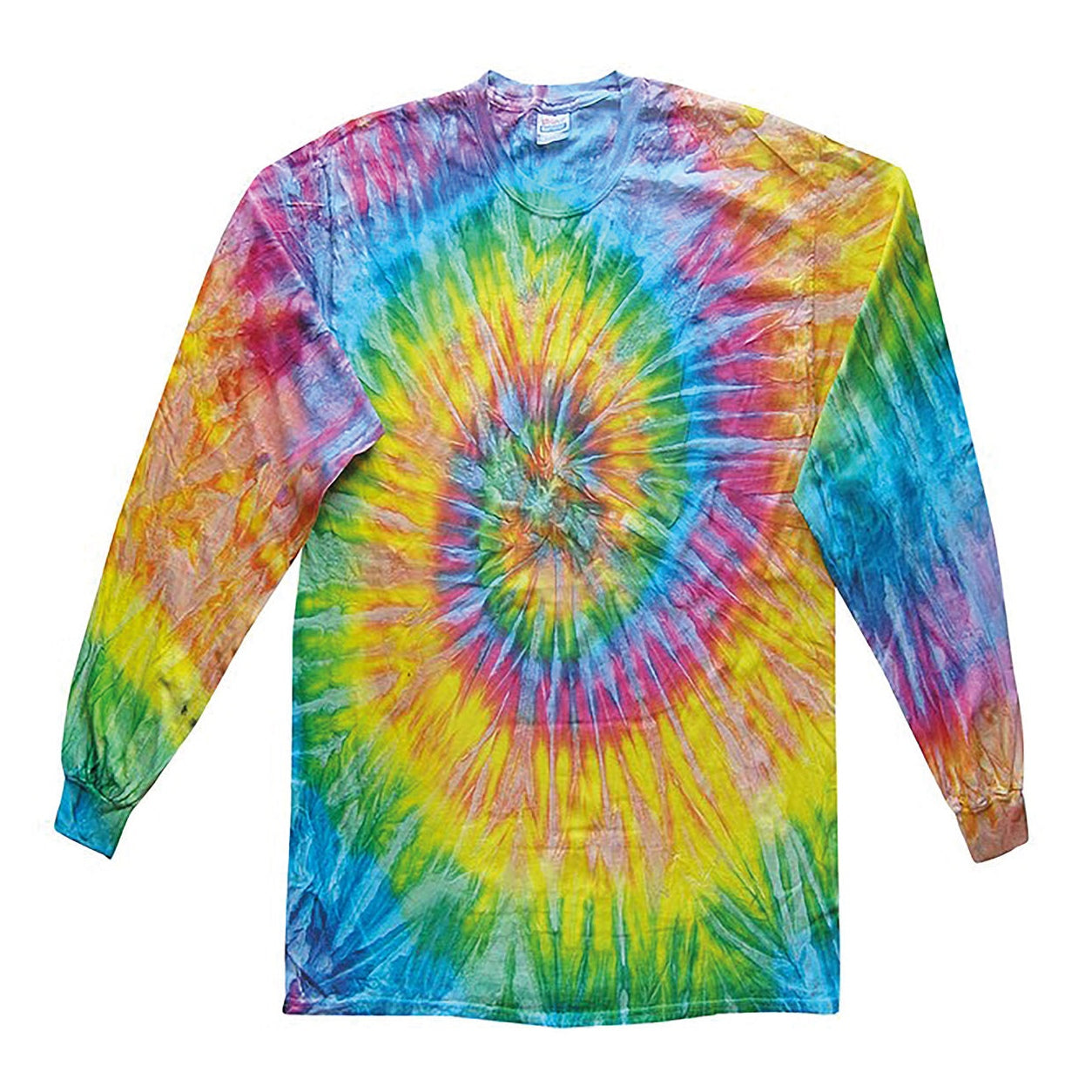 Colortone Long Sleeve Tie-Dye T-Shirt 100% Cotton S-2XL Vibrant Colours