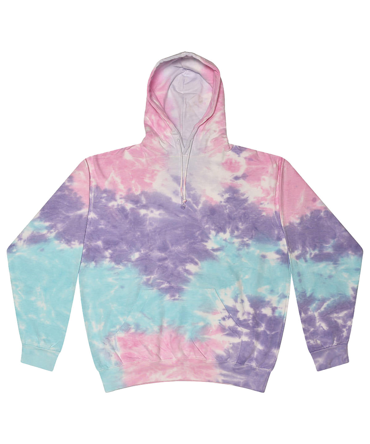Colortone Rainbow Tie-Dye Hoodie Regular Fit Hand-Dyed Cotton Blend S-2XL