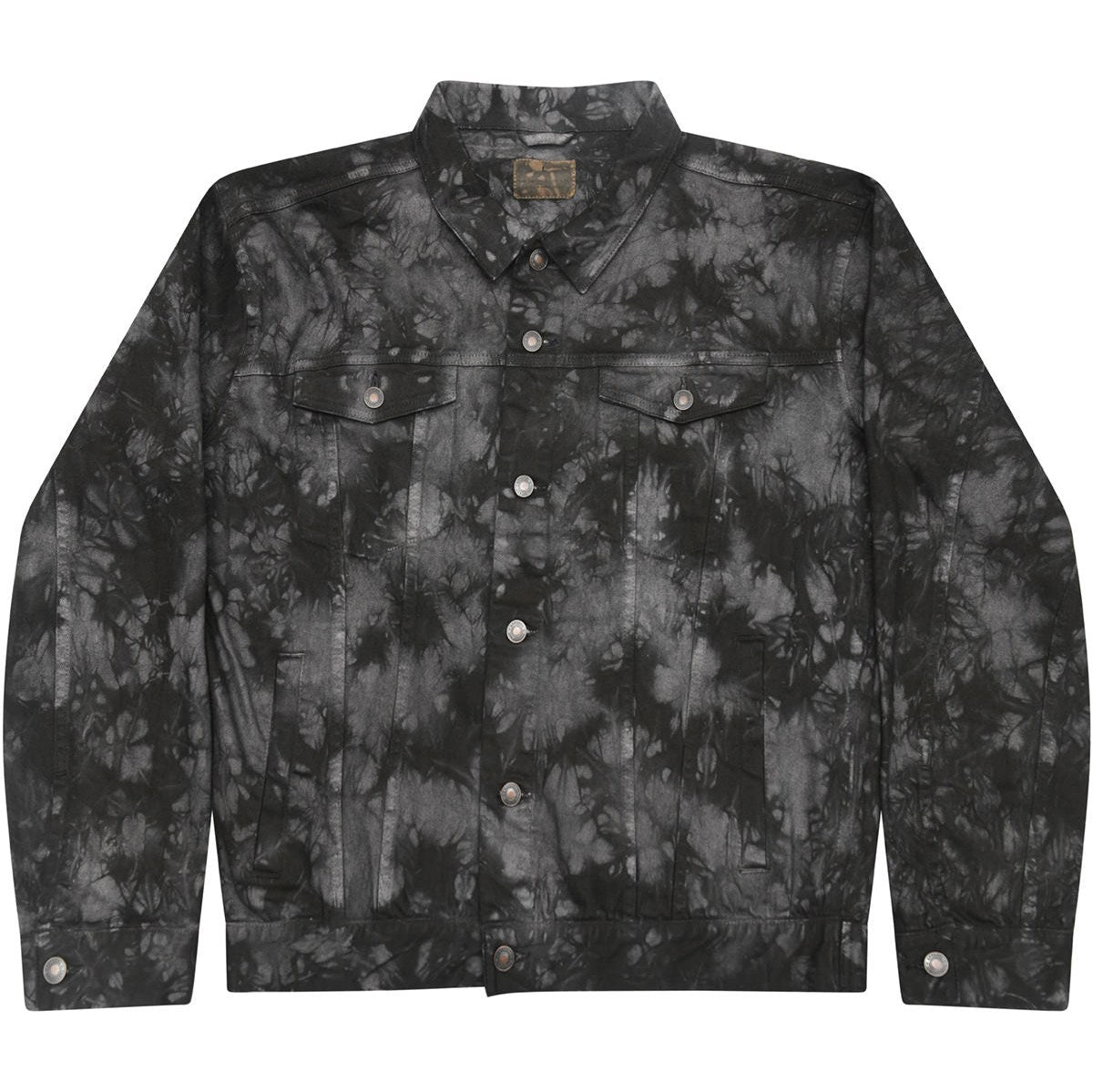 Colortone Tie-Dye Denim Jacket Unisex Loose Fit with Chest Pockets