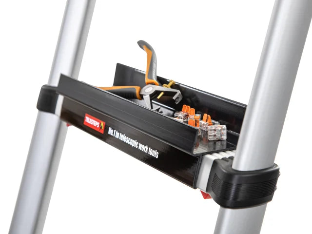 Telesteps Prime Combi Tool Tray for Ladder Storage Hands-Free Work Safety