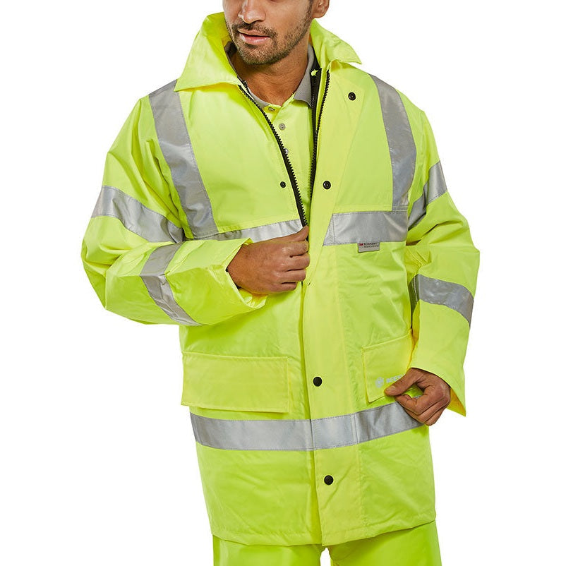 Beeswift 4 in 1 High Visibility Jacket & Bodywarmer EN ISO 20471 Waterproof