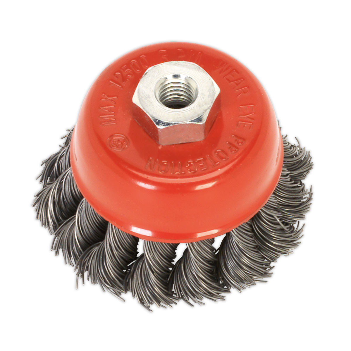Sealey Twist Knot Wire Cup Brush 65mm M14 Heavy Duty Rust Removal Tool