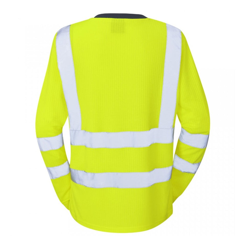 Leo Workwear EcoViz Comfort Women's Sleeved T-Shirt Hi-Vis Orange XS-6XL