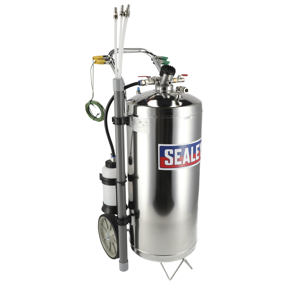 Sealey 40L Air Operated Fuel Drainer Stainless Steel Petrol Diesel CE Certified