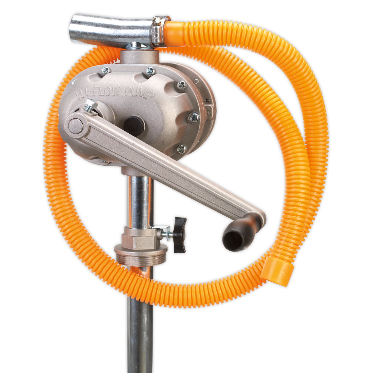 Sealey Heavy-Duty High Flow Rotary Oil Pump for 205L Drums 1L/Rev