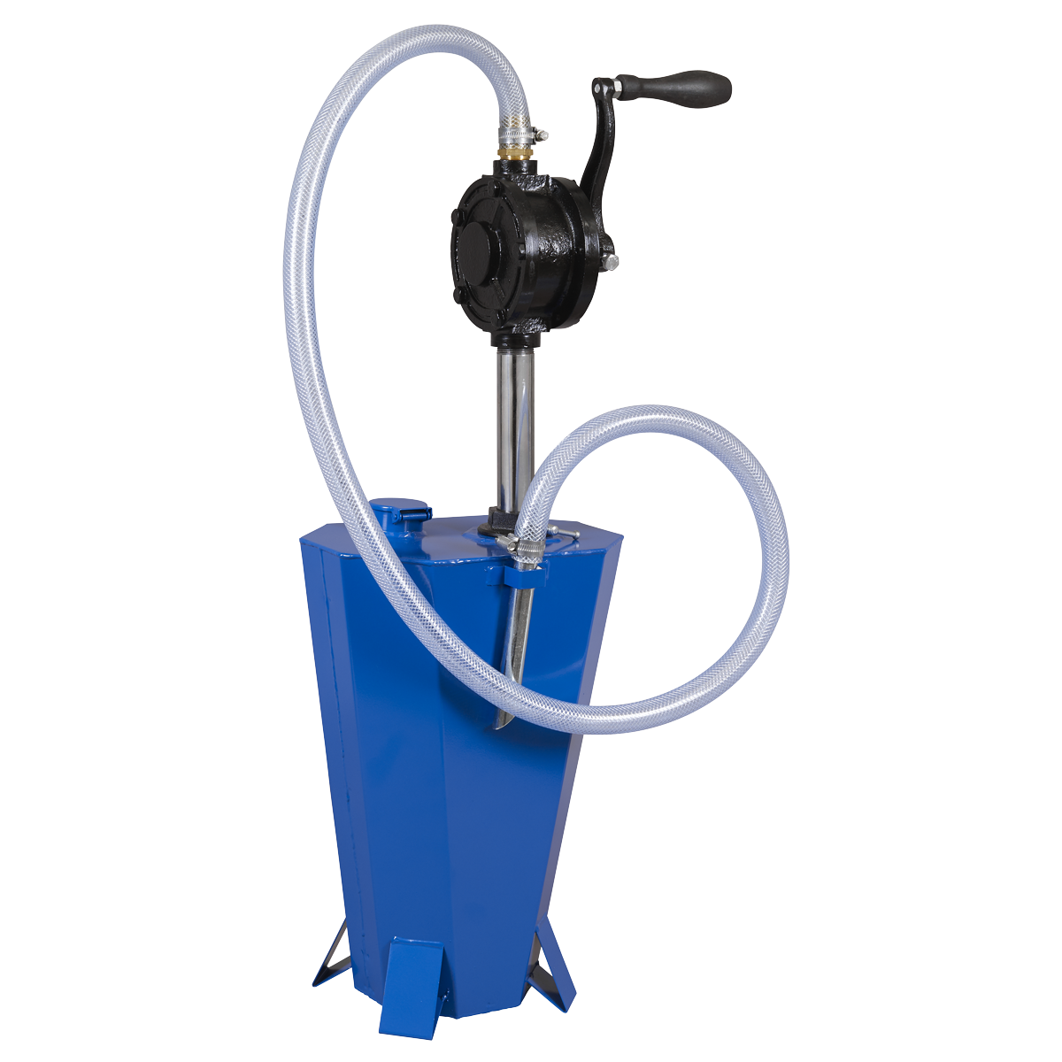 Sealey Gear Oil Pump 10.5L Steel Reservoir Rotary Pump for Oils and Fluids