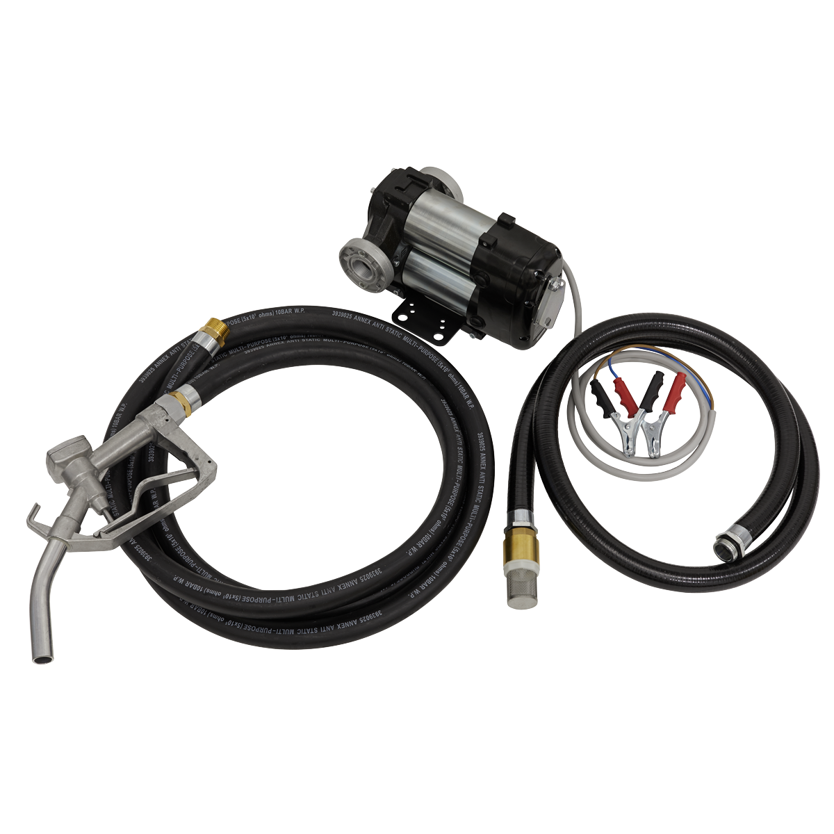 Sealey 12V Diesel & Fluid Transfer Pump High Flow with Hose & Nozzle