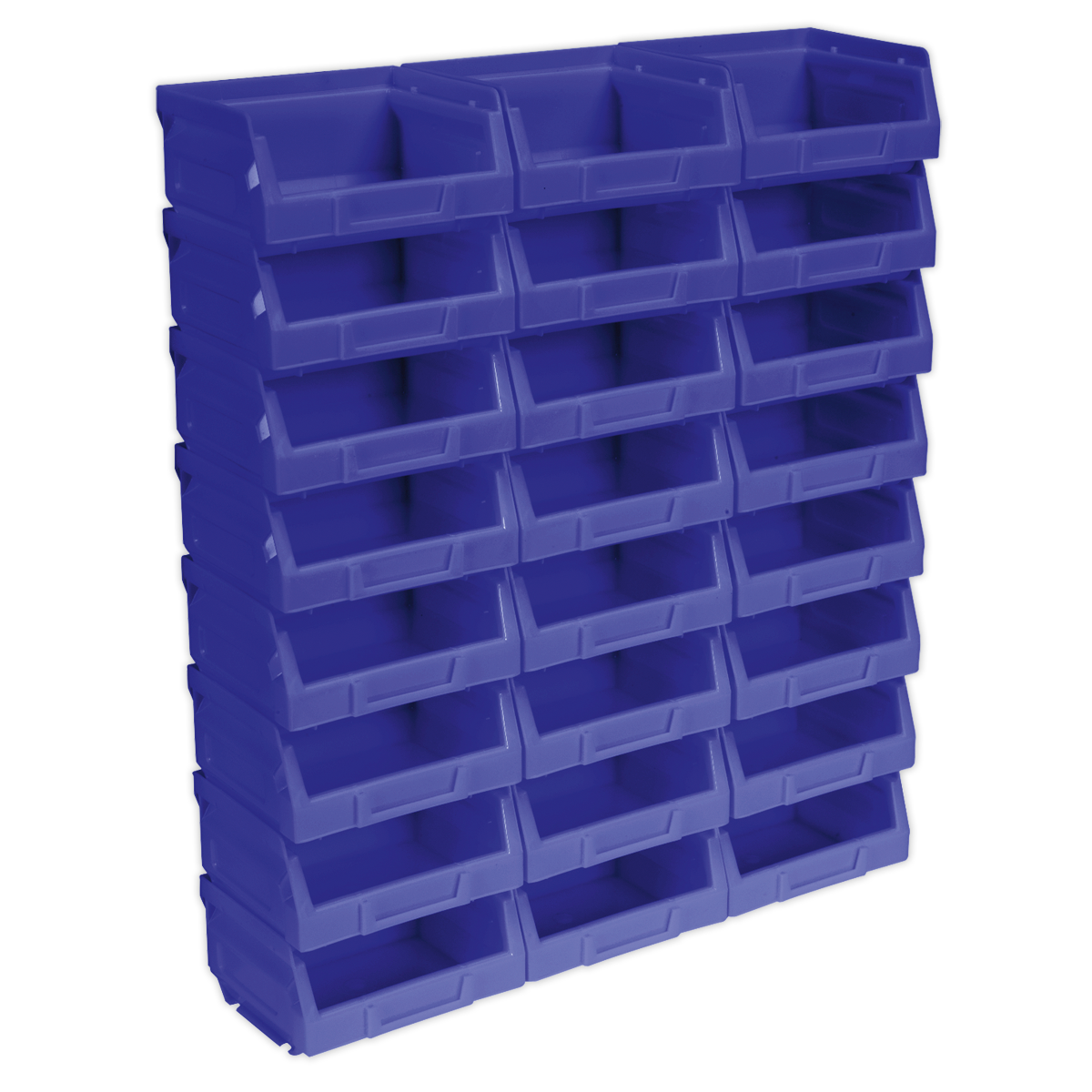 Sealey Blue Plastic Storage Bins 105x85x55mm Pack of 24 Shockproof Polymer