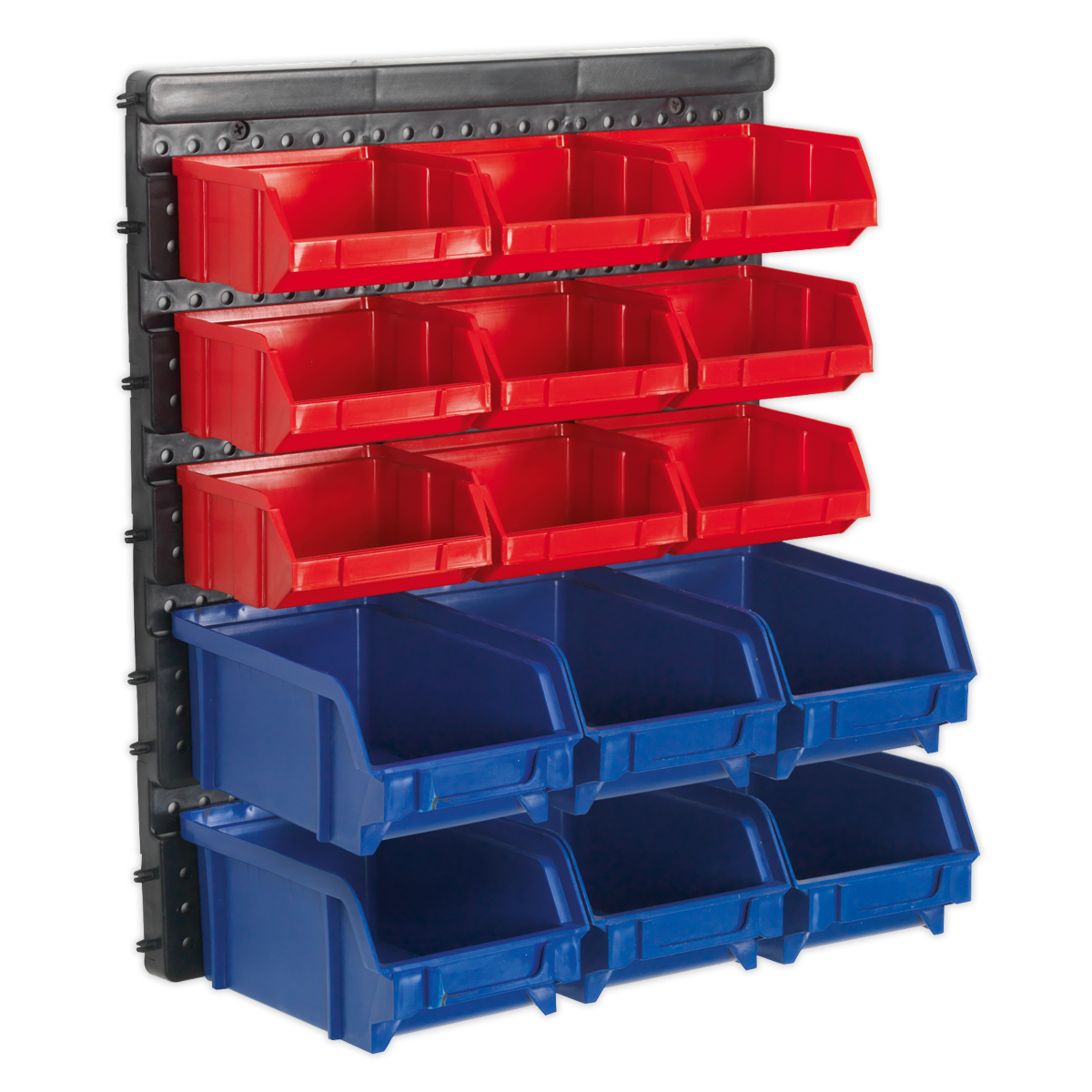 Sealey Wall Mount Bin Storage System with 15 Bins, Shockproof Polymer, Durable