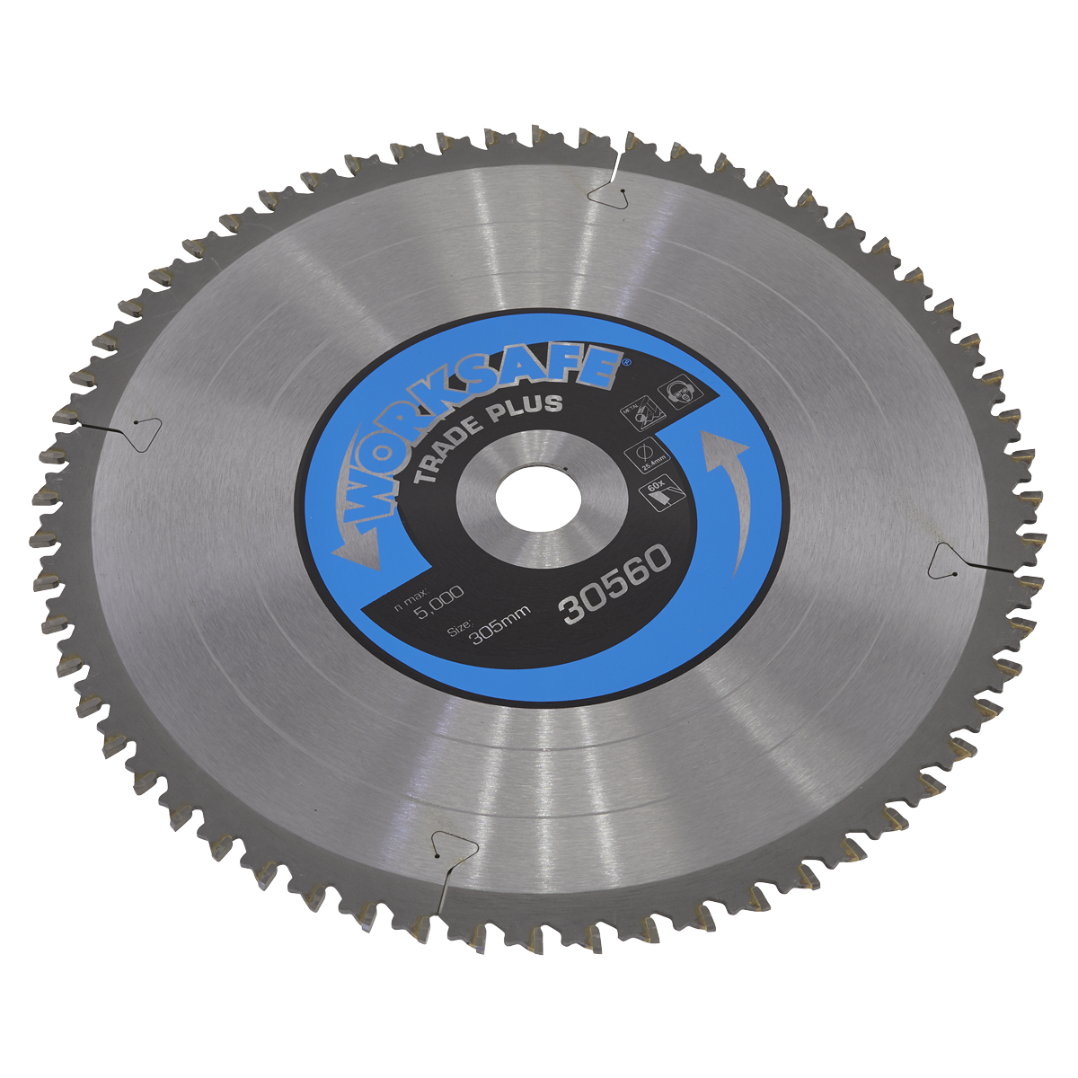 Sealey Trade Plus 305mm TCT Circular Saw Blade 60 Teeth for Mild Steel