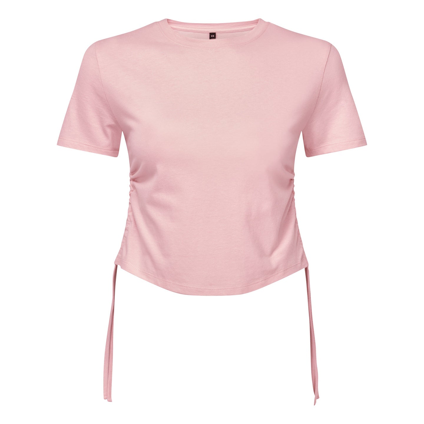 Women's TriDri Ruched Crop Top Short Sleeve Adjustable Fit Cotton XXS-XL