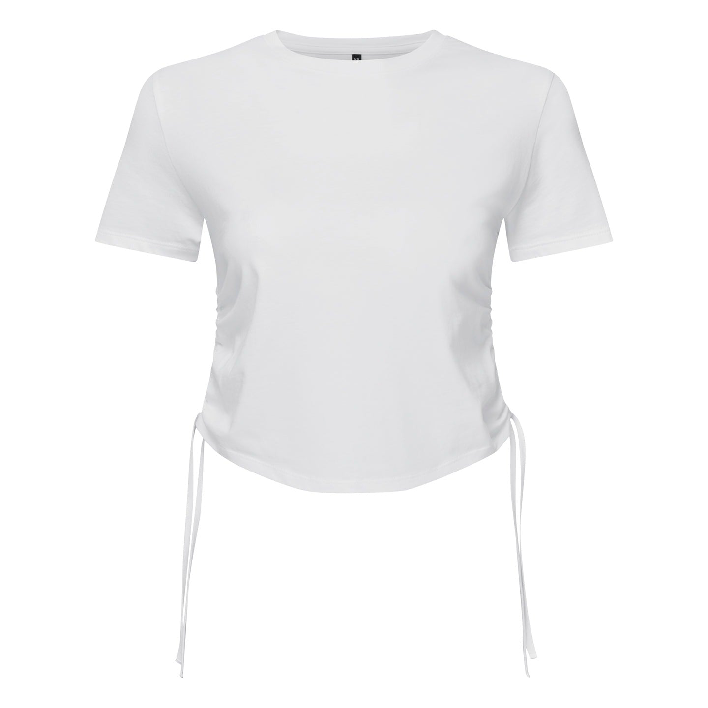 Women's TriDri Ruched Crop Top Short Sleeve Adjustable Fit Cotton XXS-XL