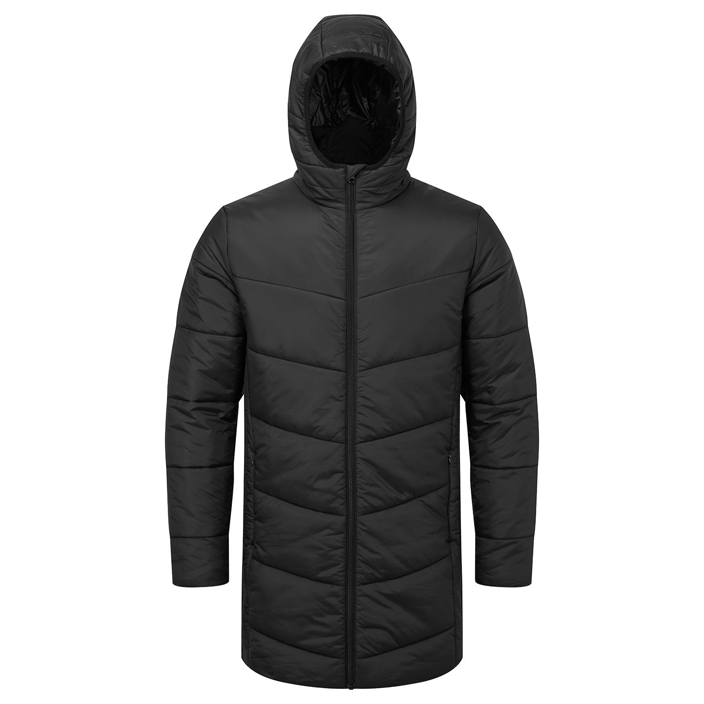 Men's TriDri Microlight Longline Jacket Lightweight Padded Hooded Coat