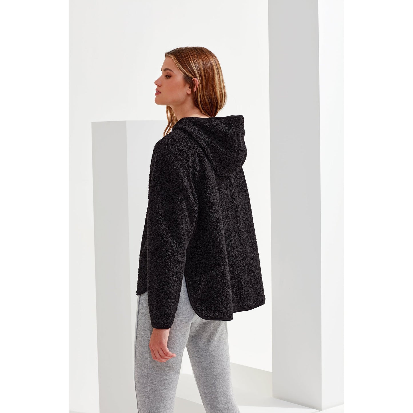 Women's TriDri Sherpa Â¼ Zip Hoodie Oversized Fleece Pullover with Hood