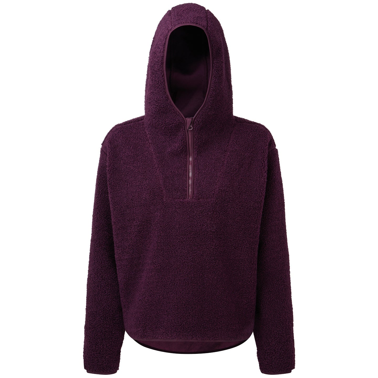 Women's TriDri Sherpa Â¼ Zip Hoodie Oversized Fleece Pullover with Hood