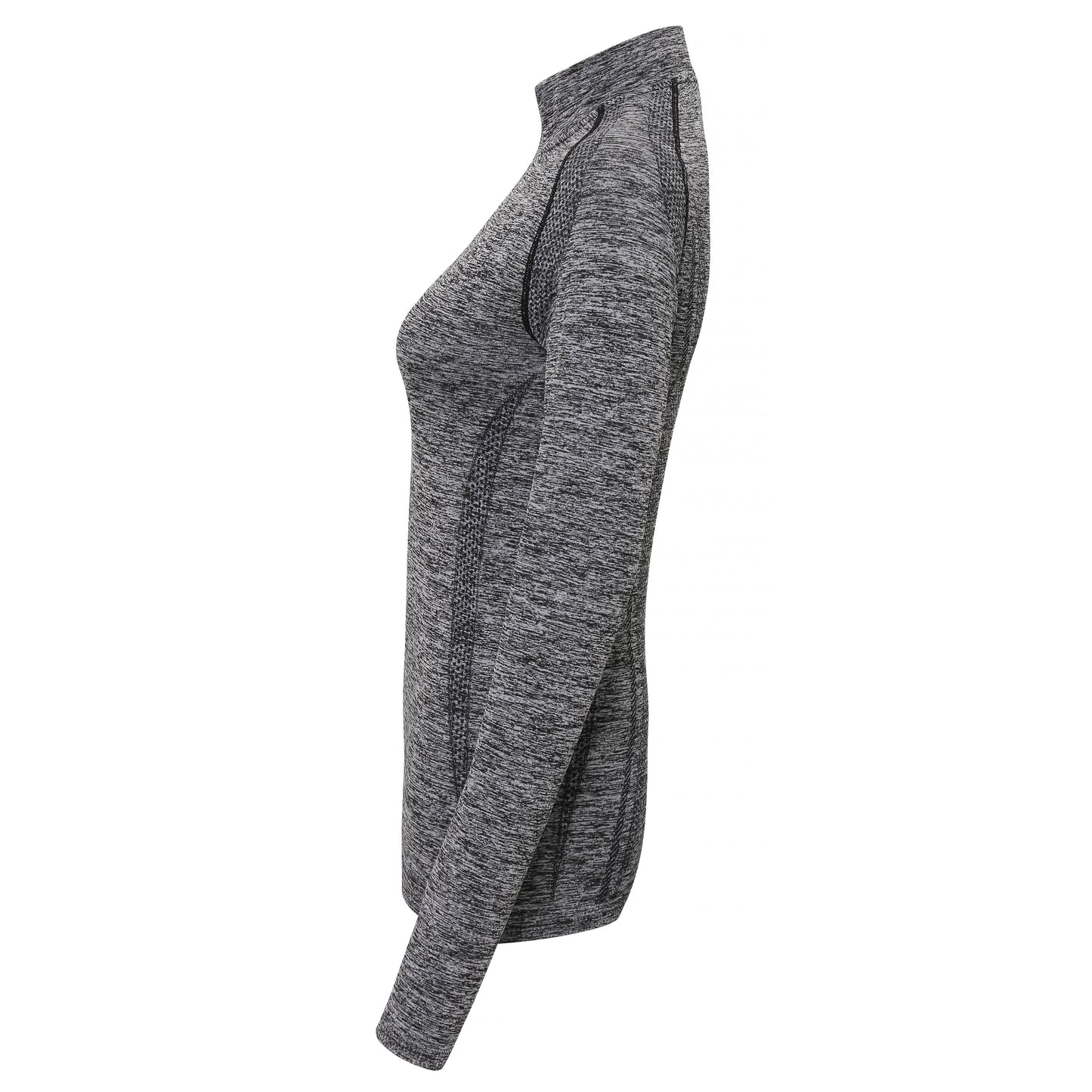 TriDri Women's Seamless 3D Fit Multi-Sport Performance Zip Top Long Sleeve