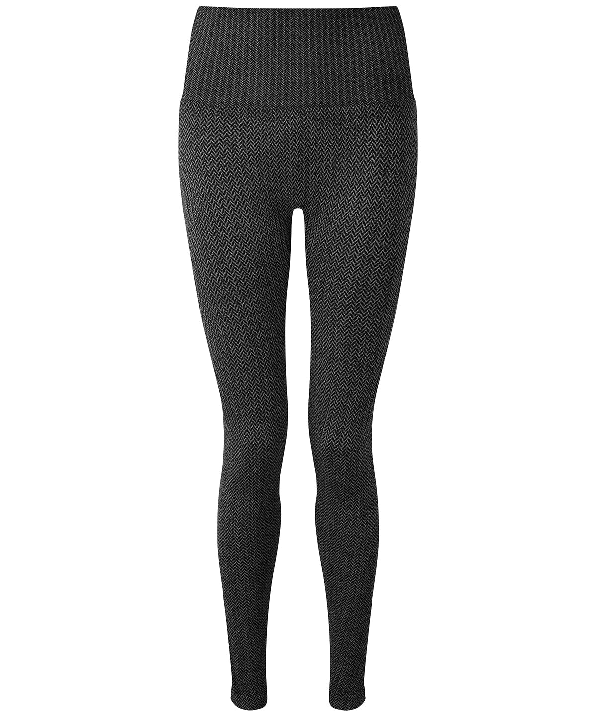 TriDri Women's Knitted City Leggings Full-Length Herringbone Soft-Stretch