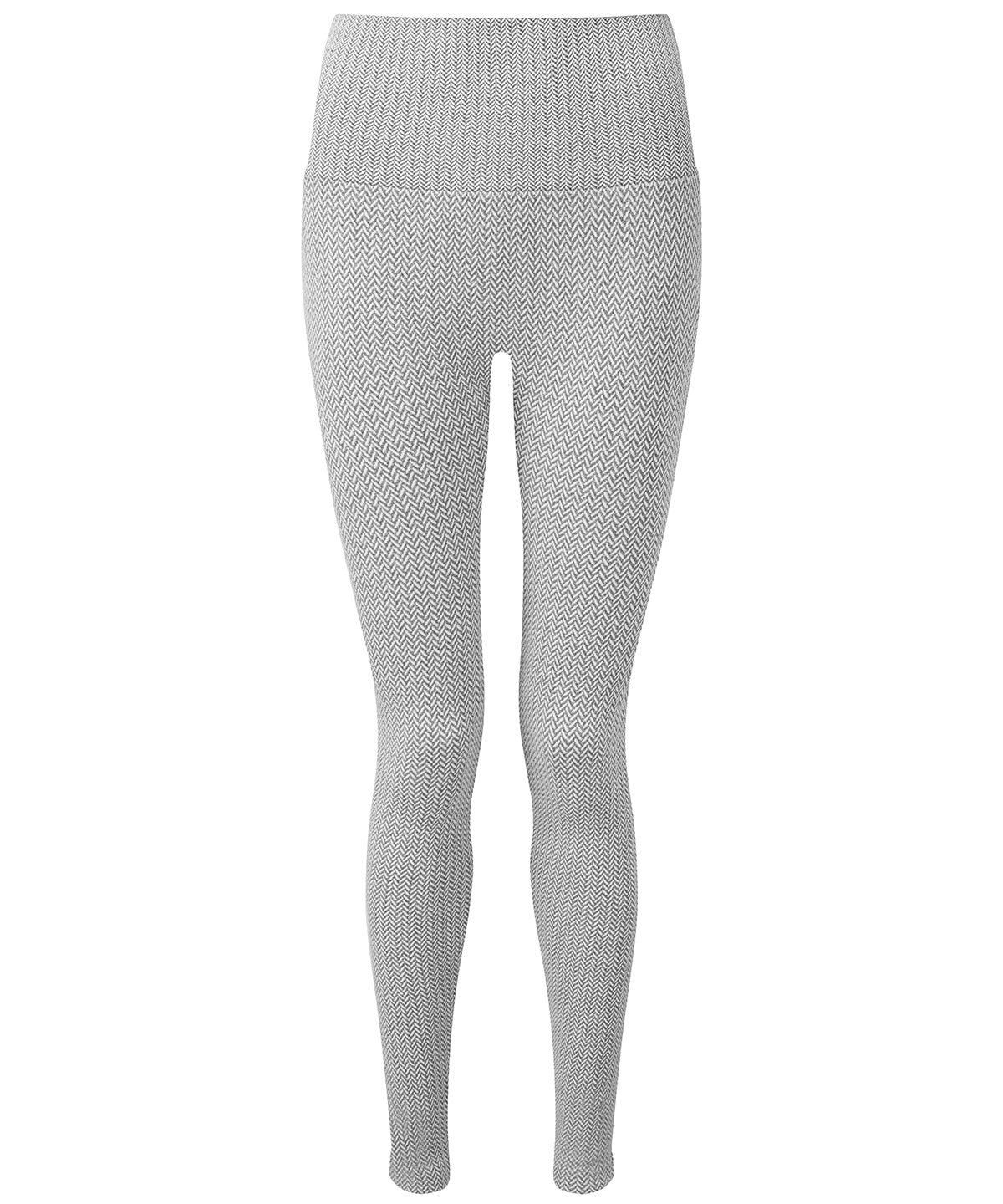 TriDri Women's Knitted City Leggings Full-Length Herringbone Soft-Stretch