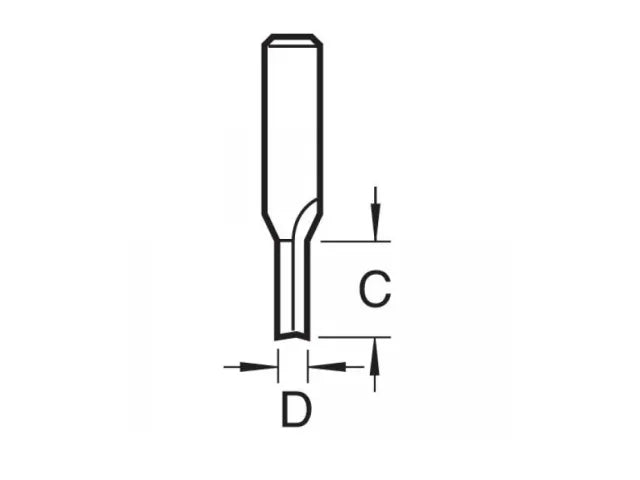 Trend 3/01 1/4 TCT Two Flute Cutter 4mm x 11mm for Grooving and Routing