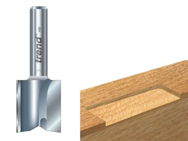Trend 5/1 TCT Hinge Recessor Cutter 12.7mm x 19mm 1/4in Shank Two Flute