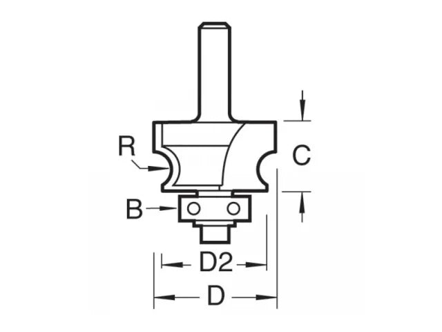 Trend C130 1/4 TCT Bearing Guided Corner Bead 4.8mm Radius for Clean Edges