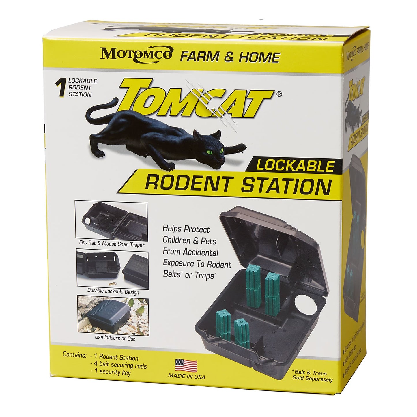 Tomcat Lockable Rodent Station Bait and Monitoring for Rats and Mice