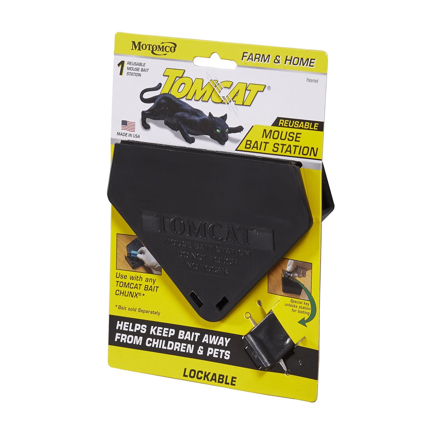 Tomcat Reusable Mouse Bait Station TamperResistant Indoor Outdoor Use