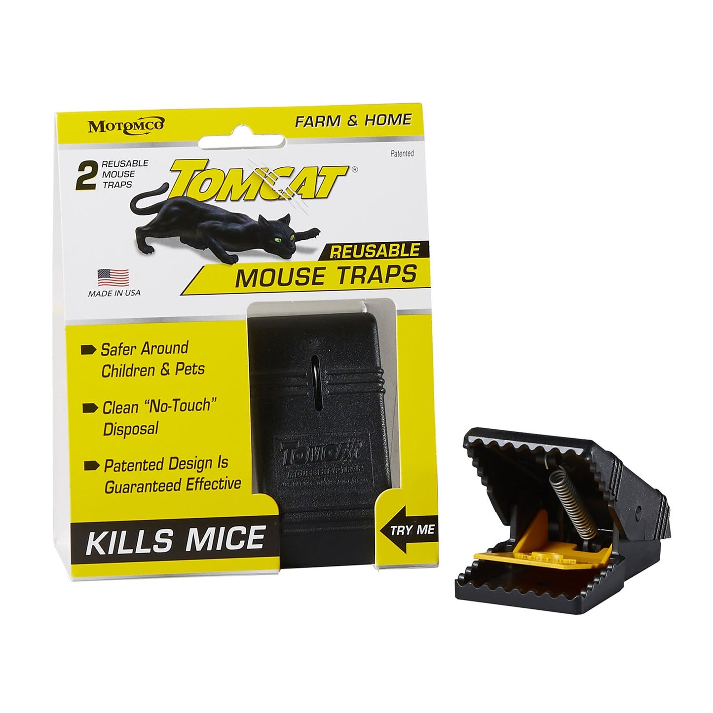 Tomcat Reusable Mouse Snap Trap NonToxic Mechanical Rodent Control