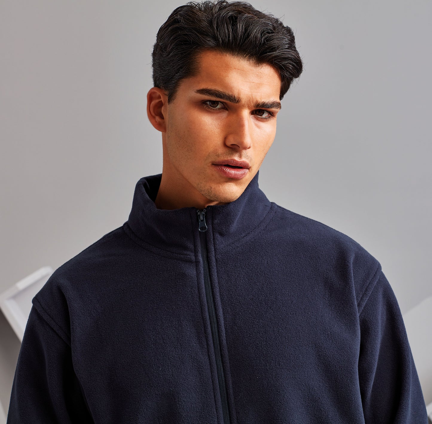 2786 Full-Zip Fleece Jacket Warm Comfortable Cadet Collar Zipped Pockets