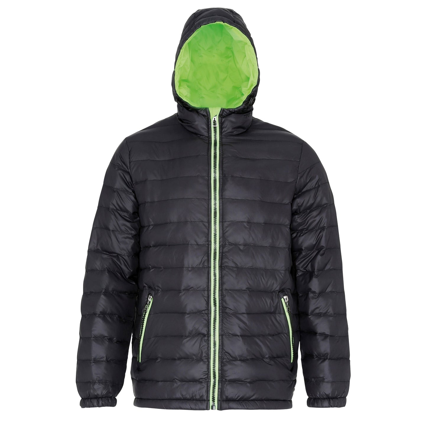2786 Padded Jacket with Contrast Lining, Quilted, Warm, Lightweight, Stylish