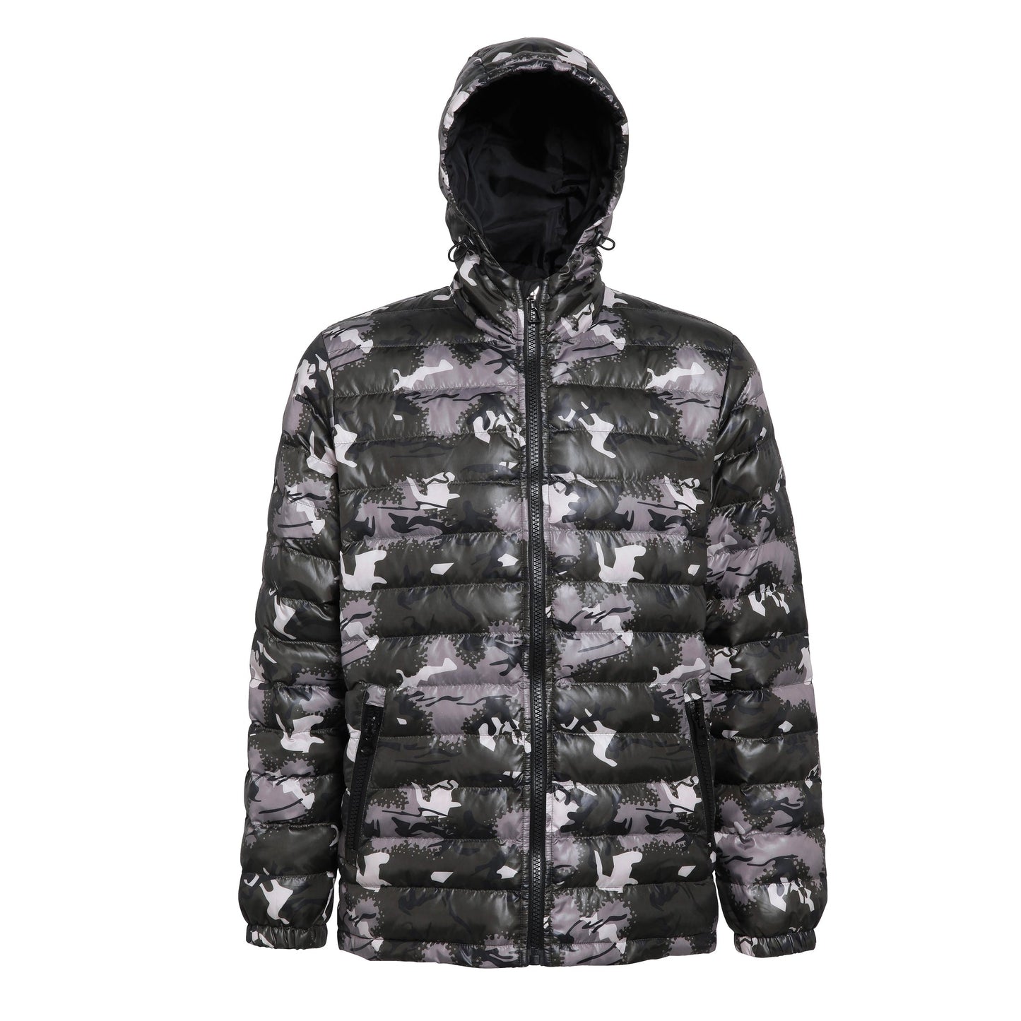 2786 Padded Jacket with Contrast Lining, Quilted, Warm, Lightweight, Stylish