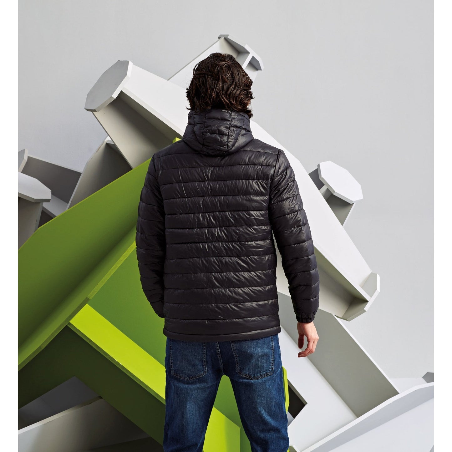 2786 Padded Jacket with Contrast Lining, Quilted, Warm, Lightweight, Stylish